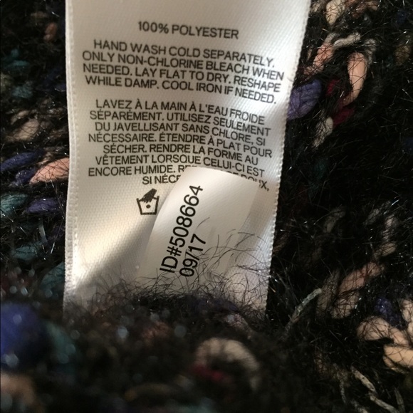 Express Black with Colorful Threads Sweater, Small - Picture 5 of 8